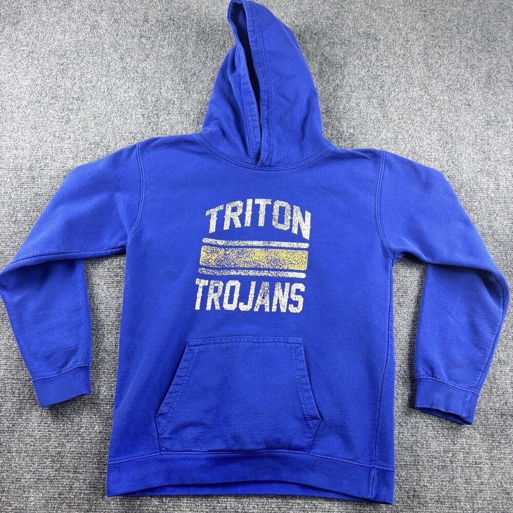 Just Hoods Hoodie Youth XL US Youth XL Royal Blue Triton Trojans Pullover
